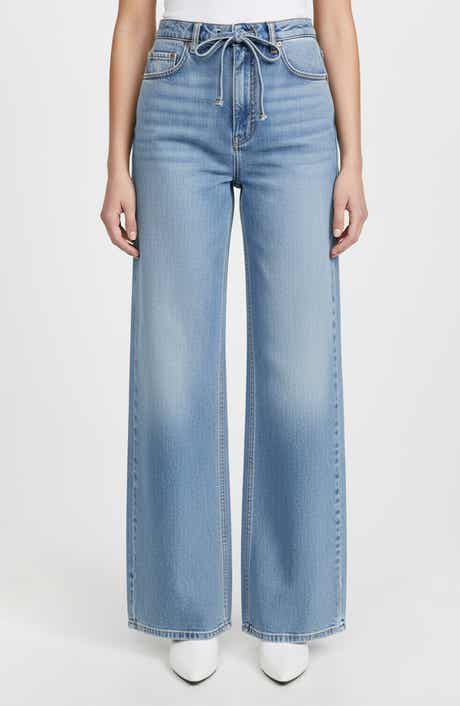 bebe High Waist Wide Leg Jeans