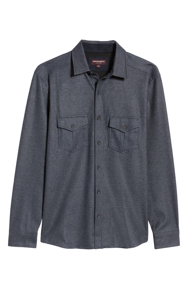 Johnston & Murphy Men's Houndstooth Button-Up Shirt, Alternate, color,