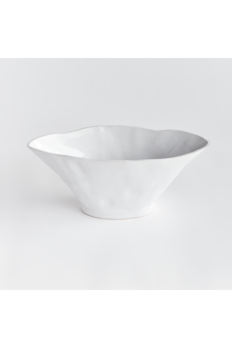Madara White Gloss Oval Large Ceramic Sculptural Vase 18.75", Alternate, color, White