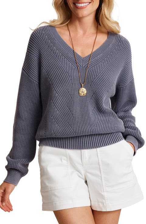 Salt & Sea V-Neck Cotton Sweater