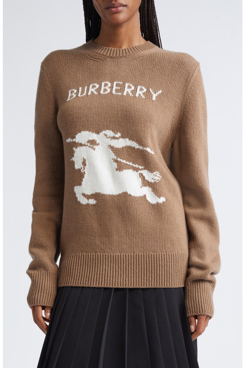 Scarlett Classic EKD Wool & Cashmere Crewneck Sweater, Main, color, CAMEL