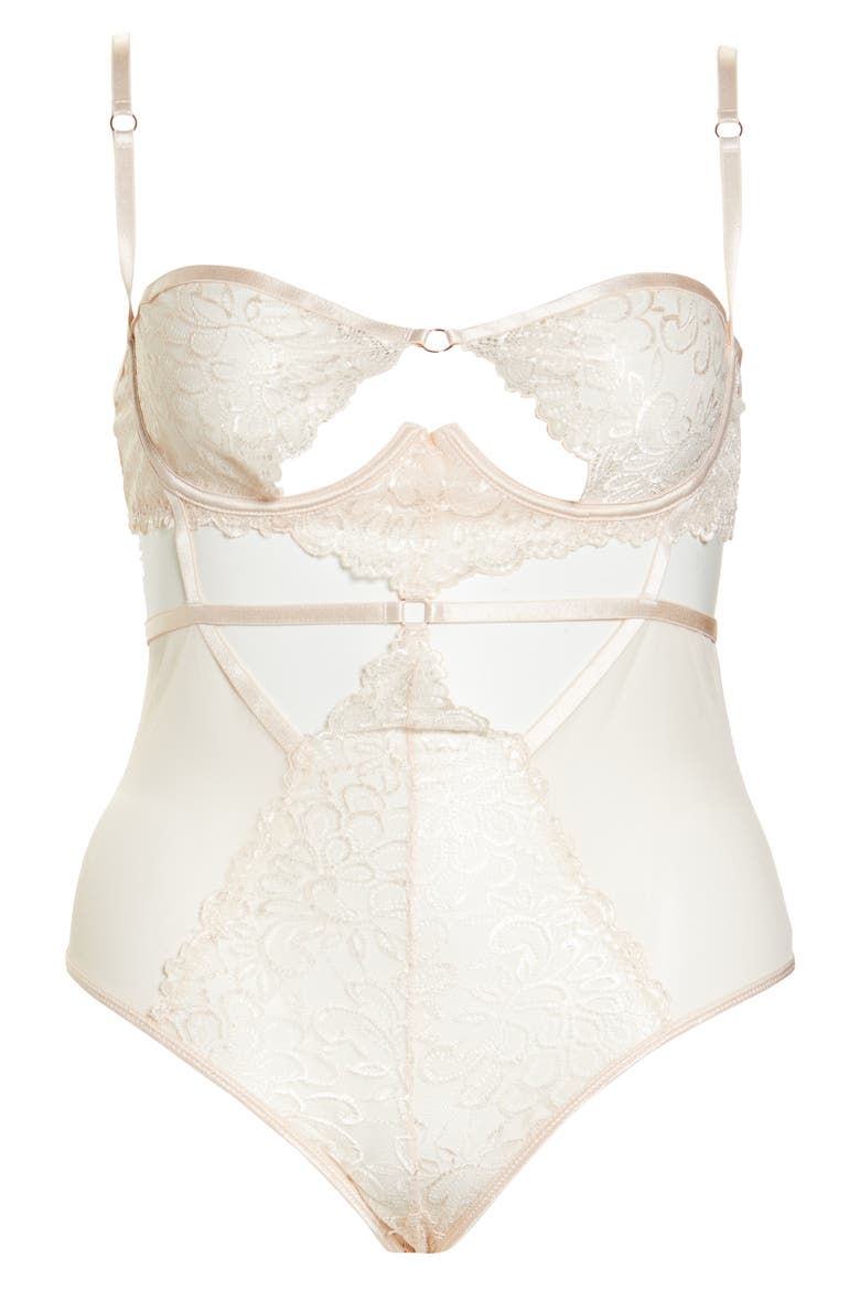 Violetta Underwire Teddy, Alternate, color, SILVER PEONY