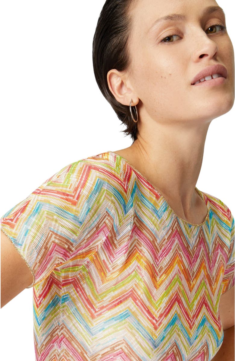 Missoni Printed Tulle Crop Top, Alternate, color, 