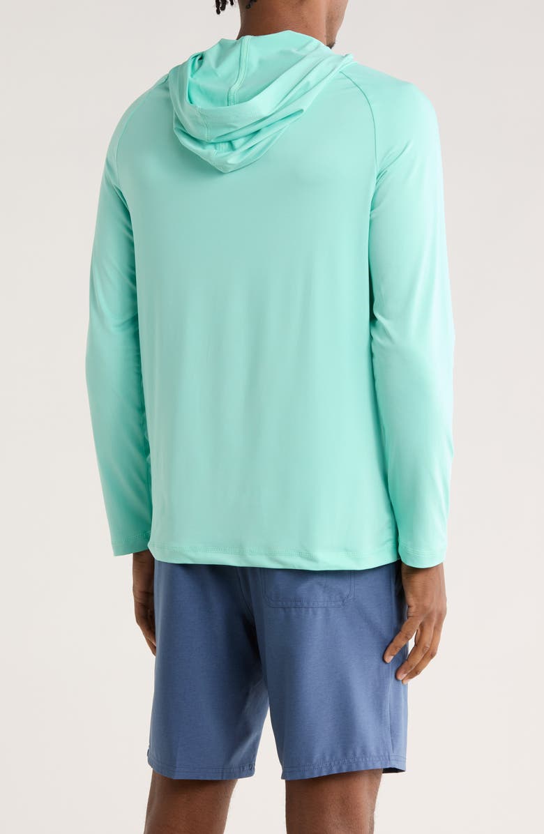 Hurley Sunrise Hooded UPF 50+ Sun Shirt, Alternate, color, Blue / Aqua