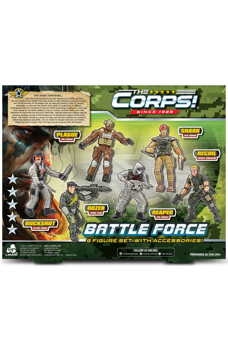 Lanard The Corps! Battle Force 6 Pack Action Figures, 3+, Alternate, color, 