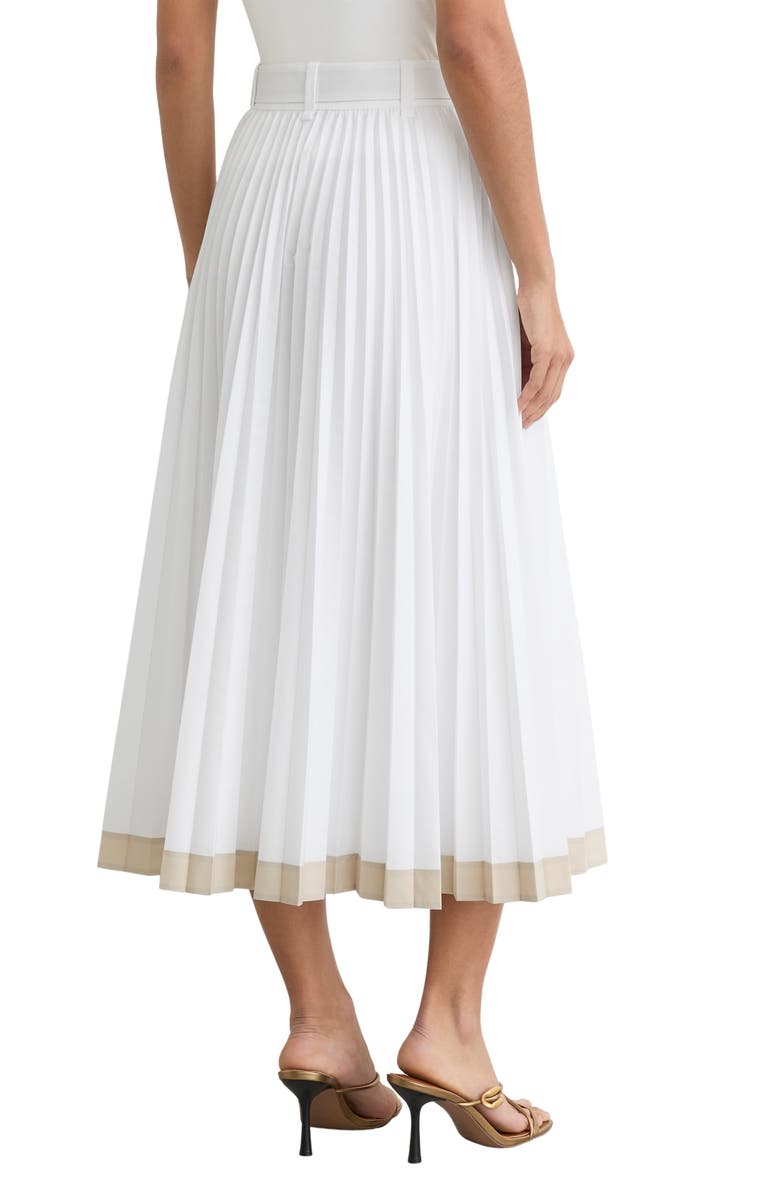 Reiss Allora Pleated Skirt, Alternate, color, Ivory