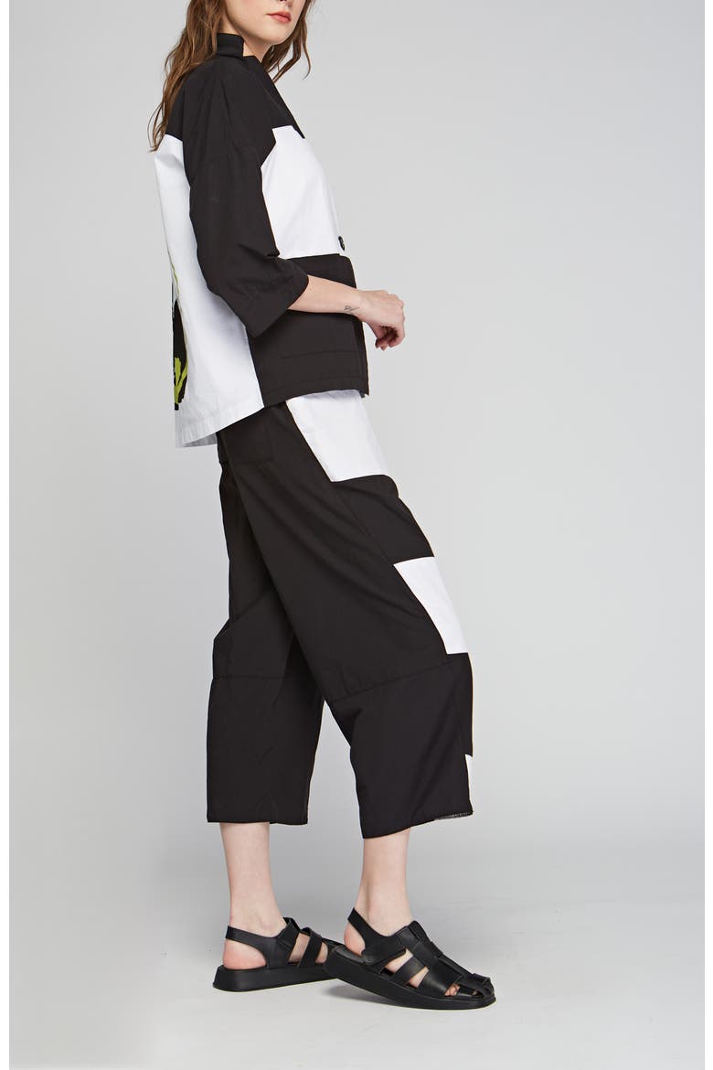 Sonata Poplin Pants with Horizontal Coupes, Alternate, color, Black