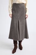 Etro Check Wool Midi Skirt