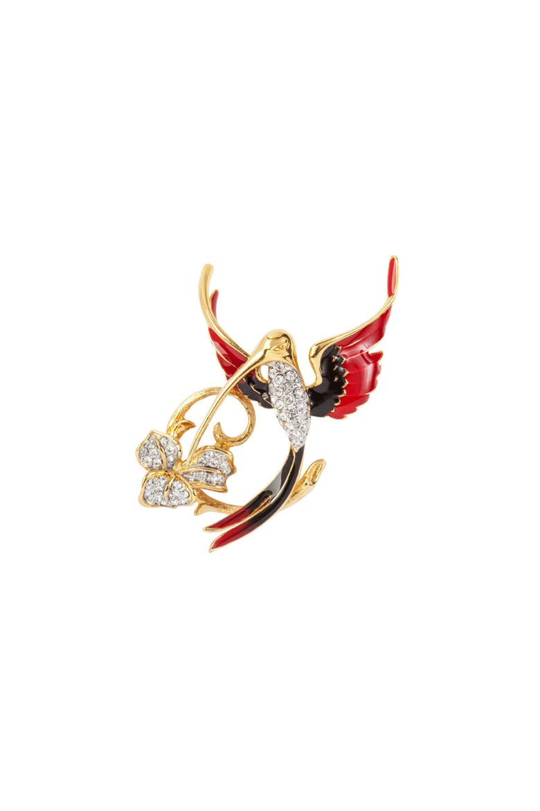 1970s Vintage Attwood & Sawyer Hummingbird Brooch, Main, color, Humminbird