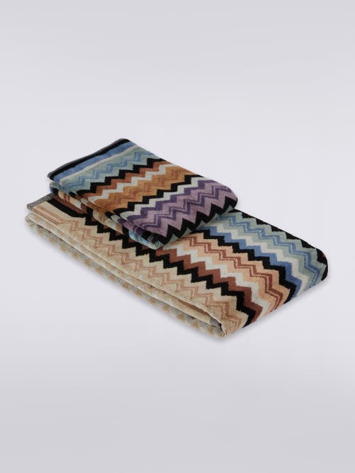 Missoni Home Pair Of Adam Cotton Terry Towels In Black