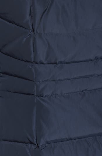 Quilted Down & Feather Fill Jacket with Faux Fur Trim