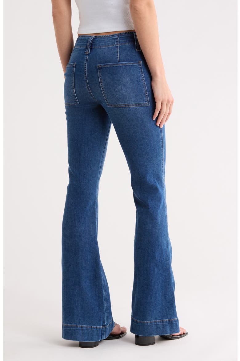 High Rise Flare Leg Jeans, Alternate, color, DARK WASH