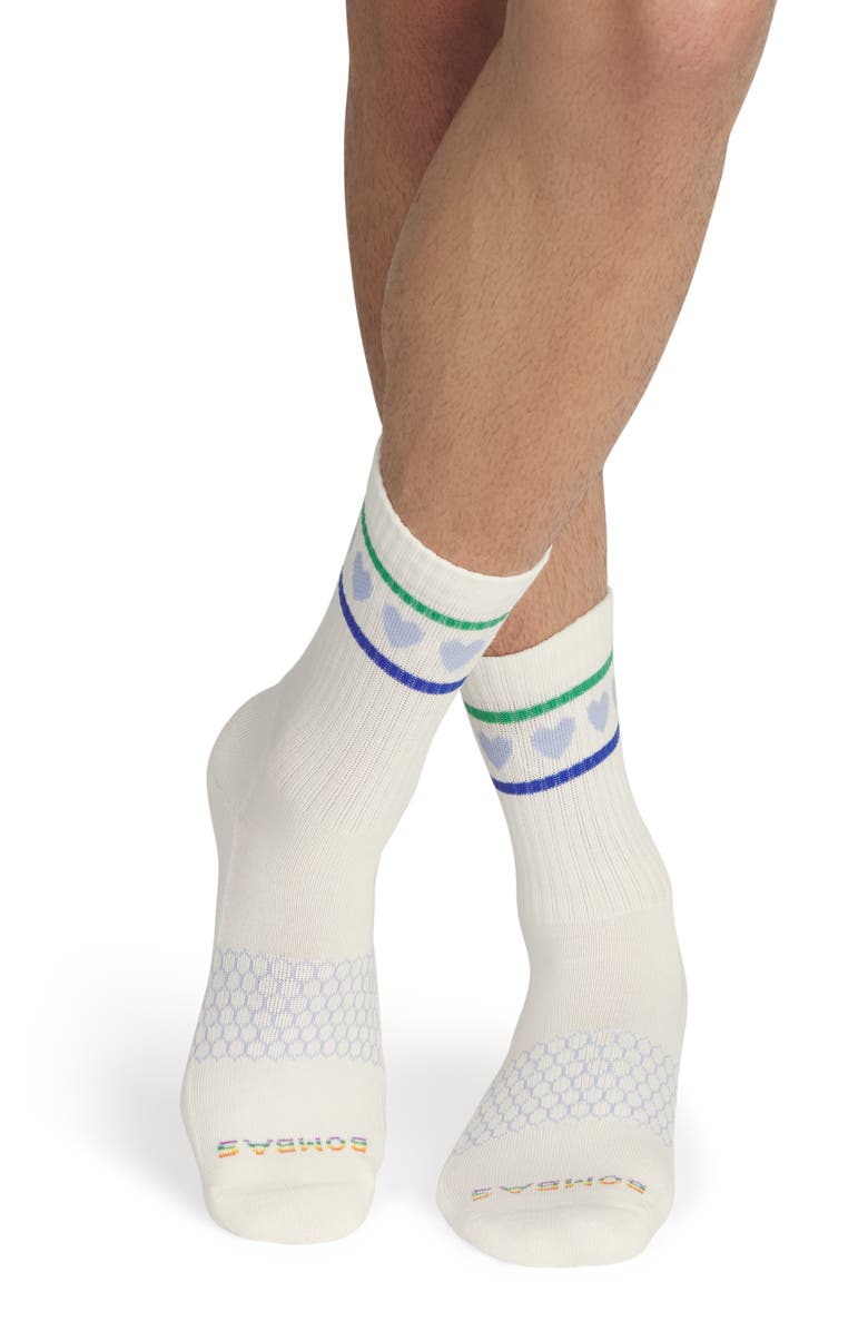 Bombas Pride Heart Crew Socks, Alternate, color, Heart Stripe
