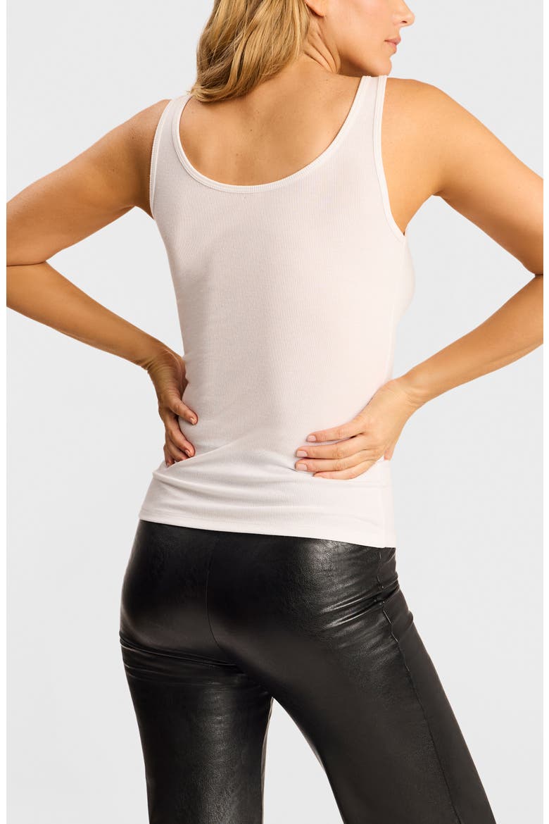 Luxury Rib Scoop Tank, Alternate, color, WHITE