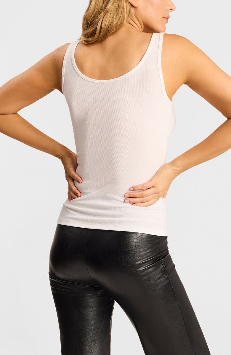 Commando Luxury Rib Scoop Tank, Alternate, color, White