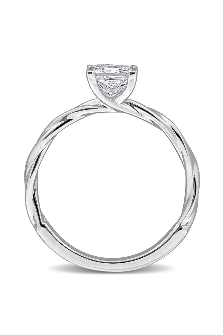 1 ctw Lab-Grown Diamond Princess Solitaire Ring 18k, Alternate, color, White Gold