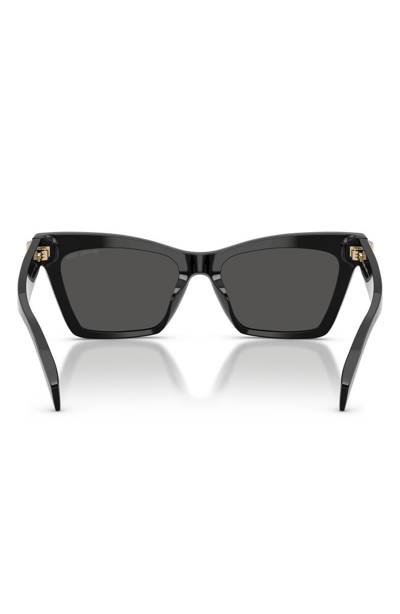 Michael Kors Grand Cayman 54mm Cat Eye Sunglasses, Alternate, color, Black / Grey Mono