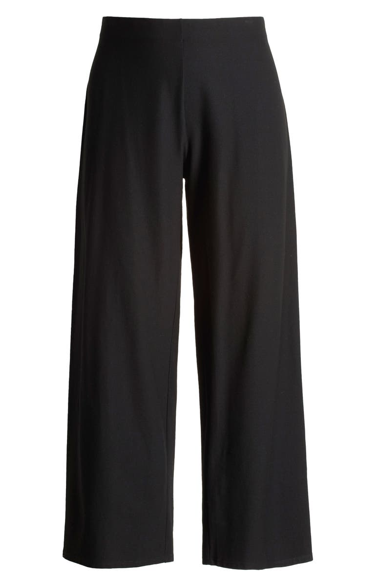 Eileen Fisher High Waist Wide Leg Pants, Alternate, color, Black