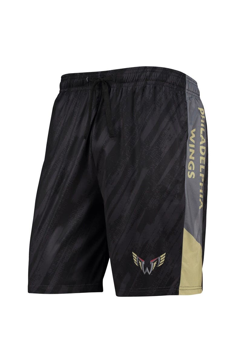 FOCO Men's FOCO Black Philadelphia Wings Static Mesh Shorts, Alternate, color, Black