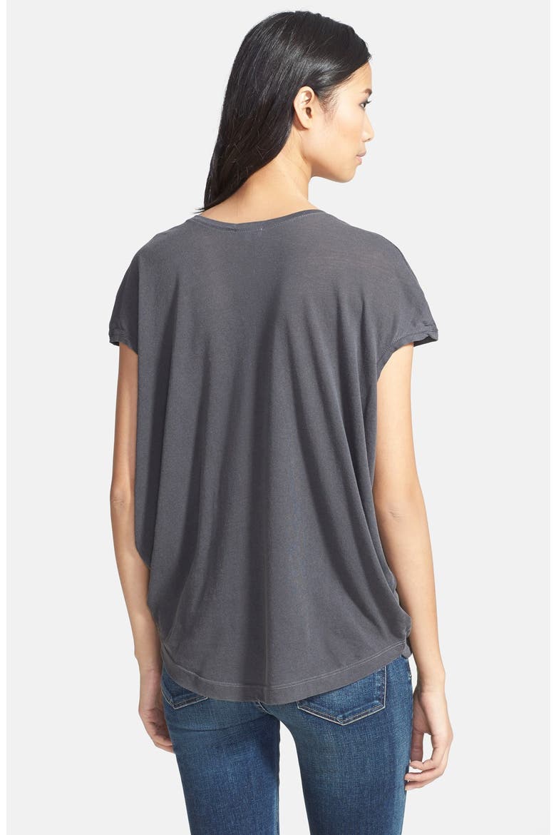 Scoop Neck Short Sleeve Top, Alternate, color, LEAD
