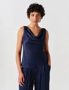Ghost London Nyla Cowl Neck Satin Top