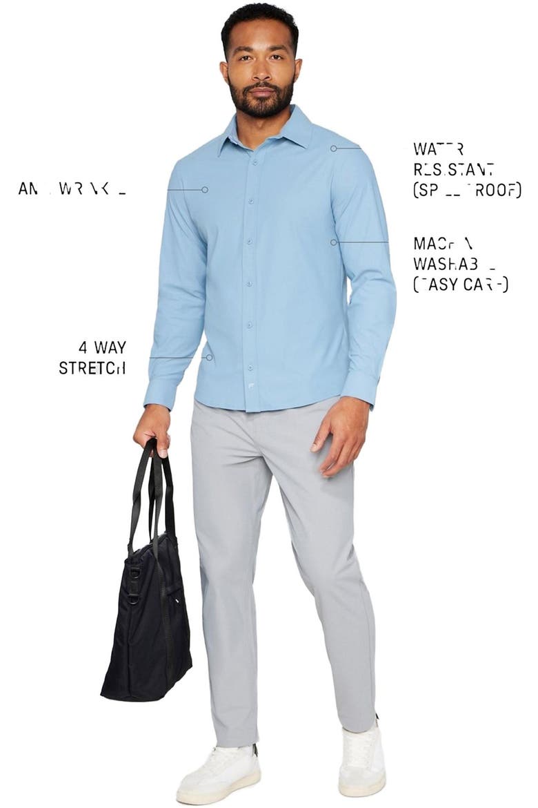 Men's The Don Long Sleeve Button Up, Alternate, color, Newport Blue