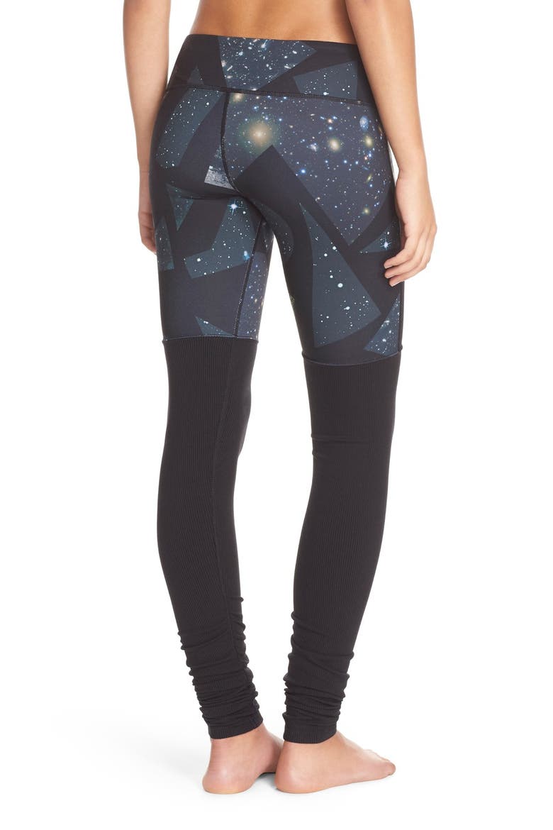 'Goddess' Ribbed Leggings, Alternate, color, VAPOR SPACE/ BLACK