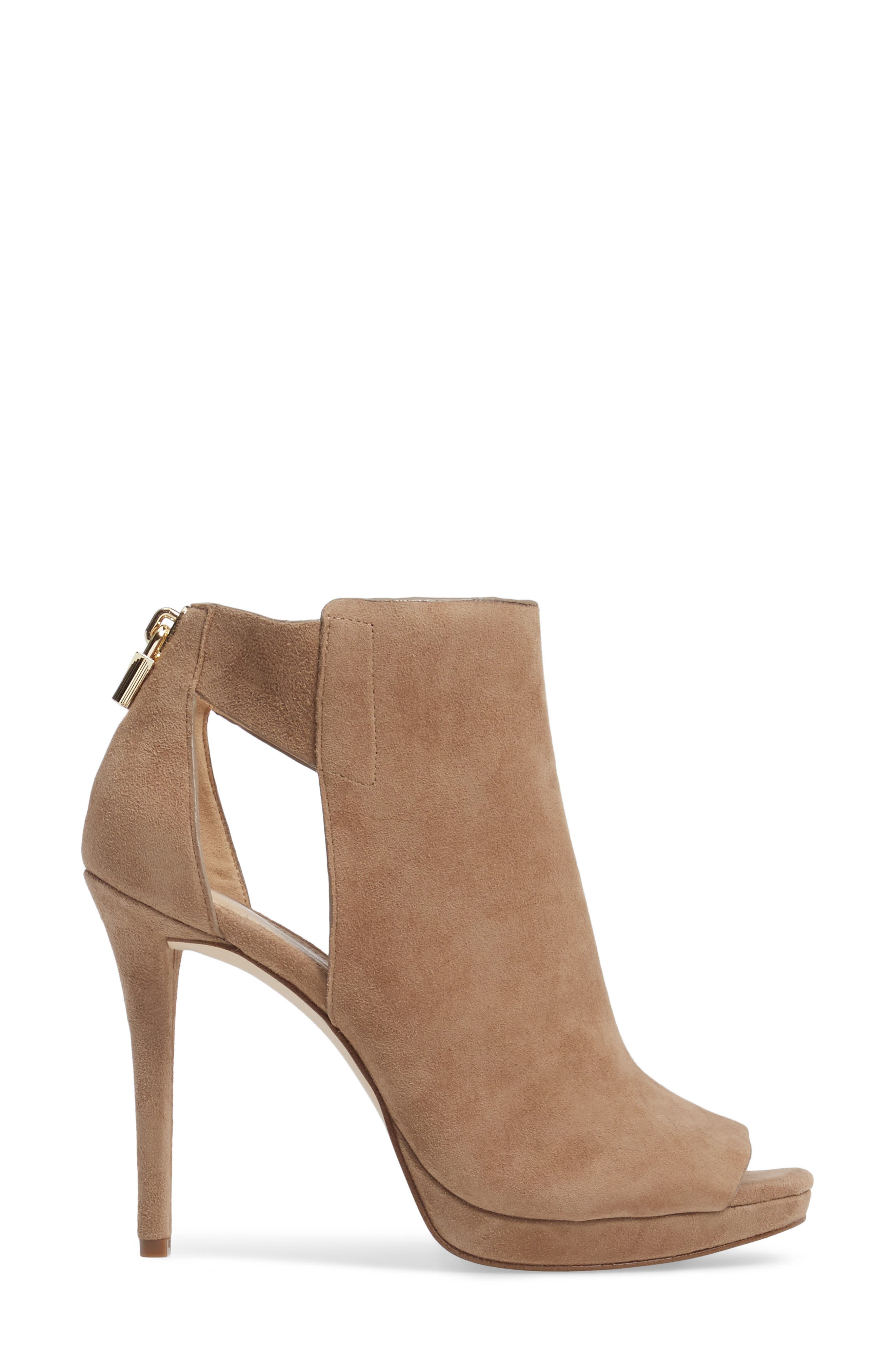 MICHAEL Michael Kors Mira Open Toe Platform Bootie, Alternate, color, 