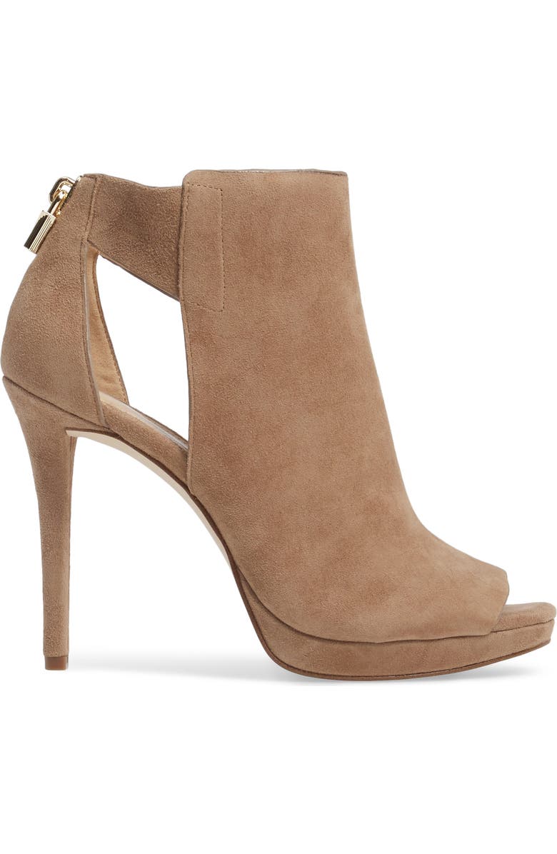 MICHAEL Michael Kors Mira Open Toe Platform Bootie, Alternate, color,