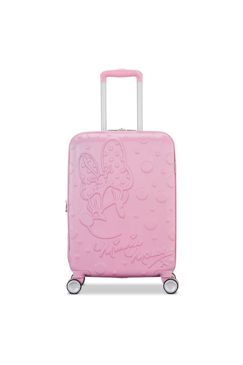 Disney Hardside Carry-on 21-inch Luggage With Spinner Wheels, Alternate, color, Molded Minnie: Pink