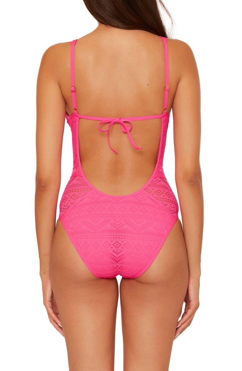 Becca Color Play One-Piece Swimsuit, Alternate, color, Punch