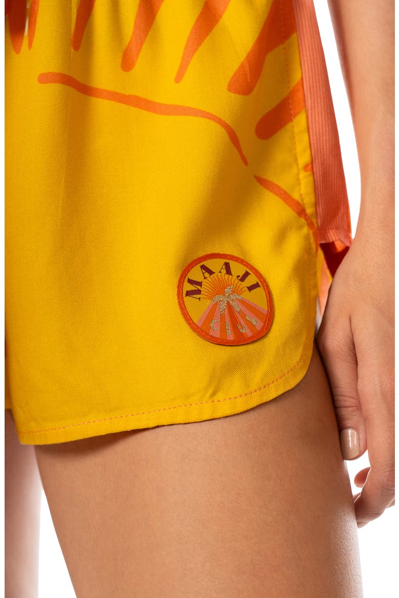 Instintc Print Ryto Cover-Up Shorts, Alternate, color, OPEN ORANGE