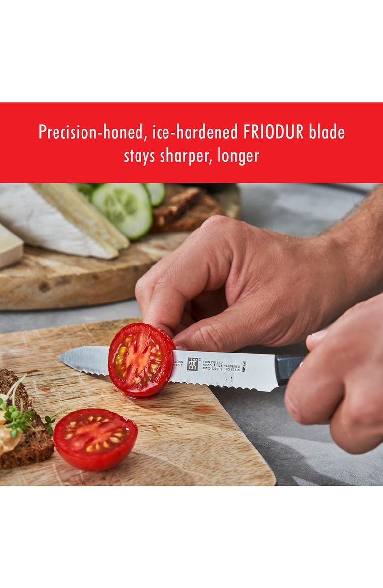 ZWILLING TWIN Signature 5-Inch Serrated Edge Knife, Alternate, color, Silver
