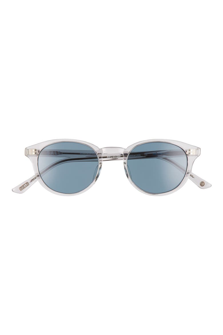Spencer 48mm Polarized Round Sunglasses, Main, color, SMOKE GREY/ BLUE