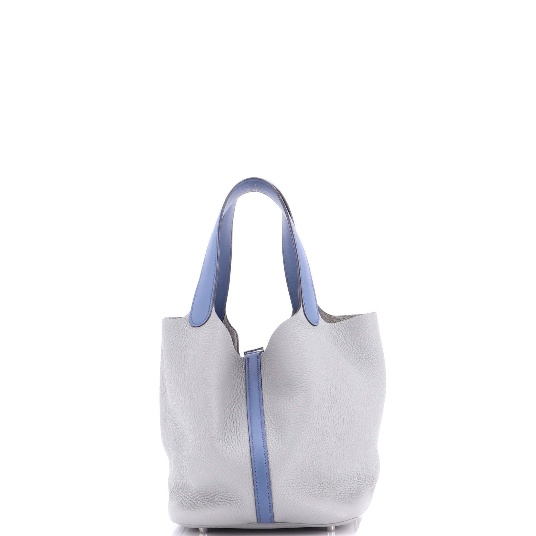 Pre-Owned Hermes Bicolor Picotin Lock Bag Clemence with Swift MM, Alternate, color, 