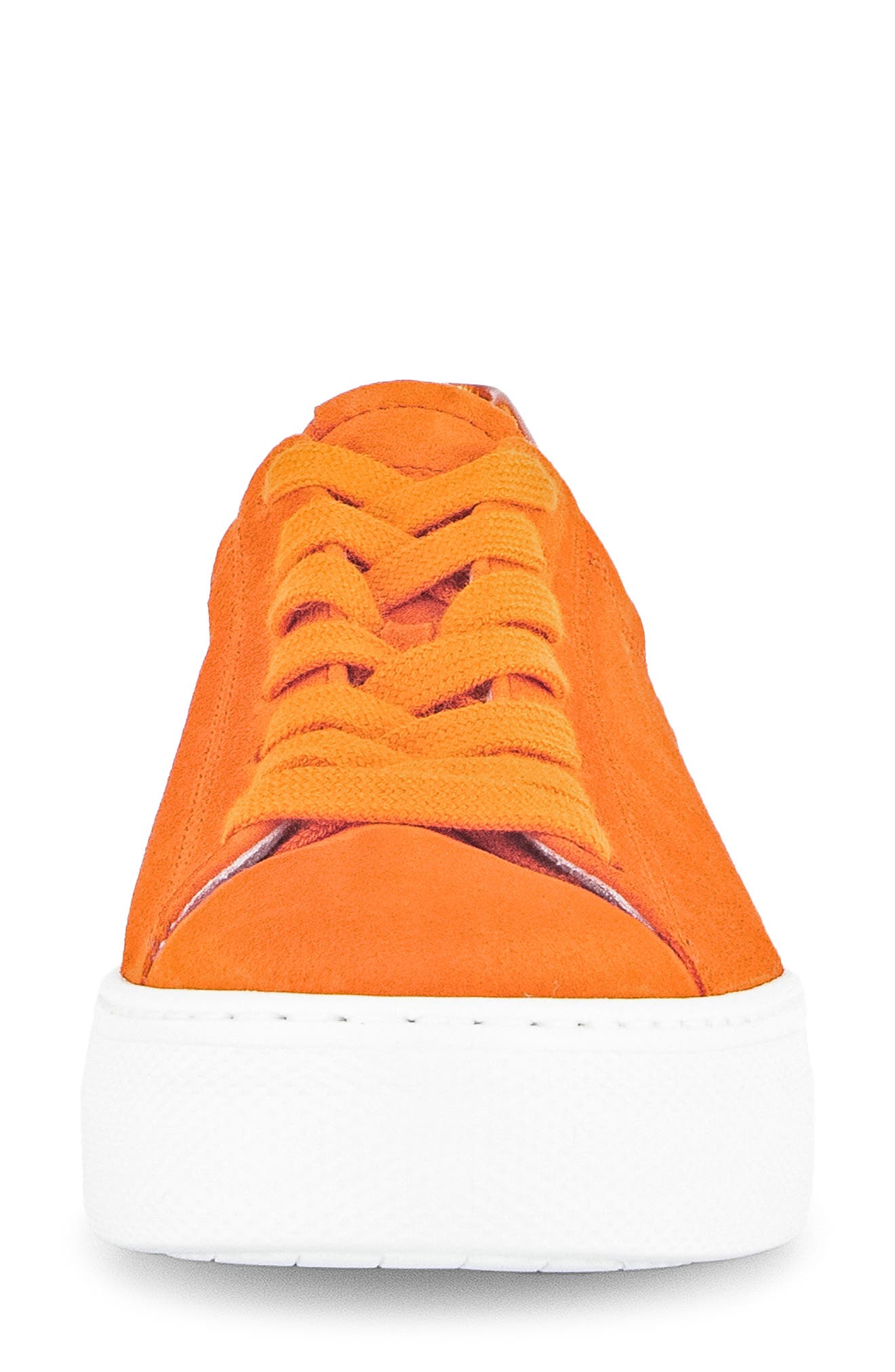 Gabor Low-Top Platform Sneaker, Alternate, color, Mandarin