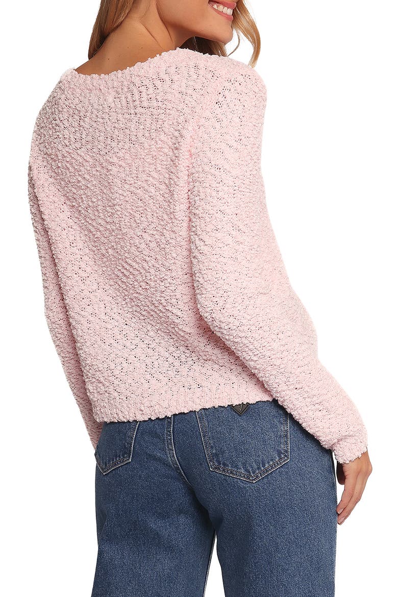 Ally Textured Cardigan, Alternate, color, PINK