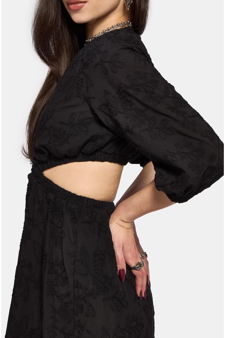 Lila Broderie Cut Out Maxi Dress, Alternate, color, Black