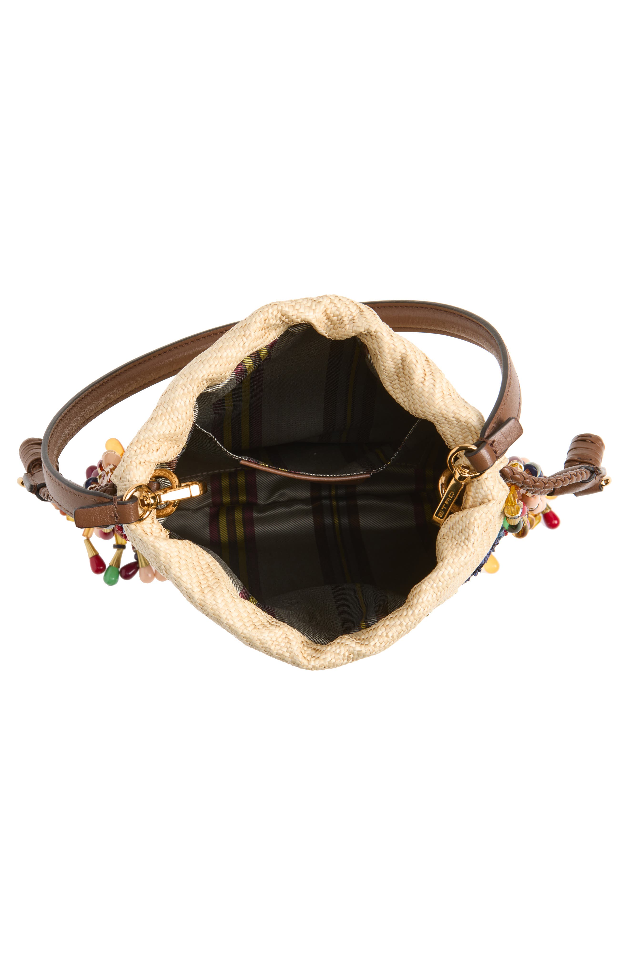x Tabby Booth Small Embroidered Beaded Kalispera Bag, Alternate, color, BEIGE