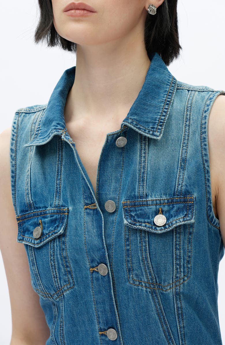 Bayeas Sleeveless Denim Maxi Dress, Alternate, color,