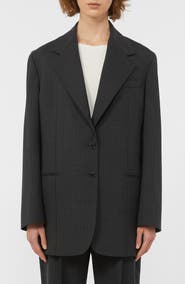 Weekend Max Mara Edmea Pinstripe Virgin Wool Blazer