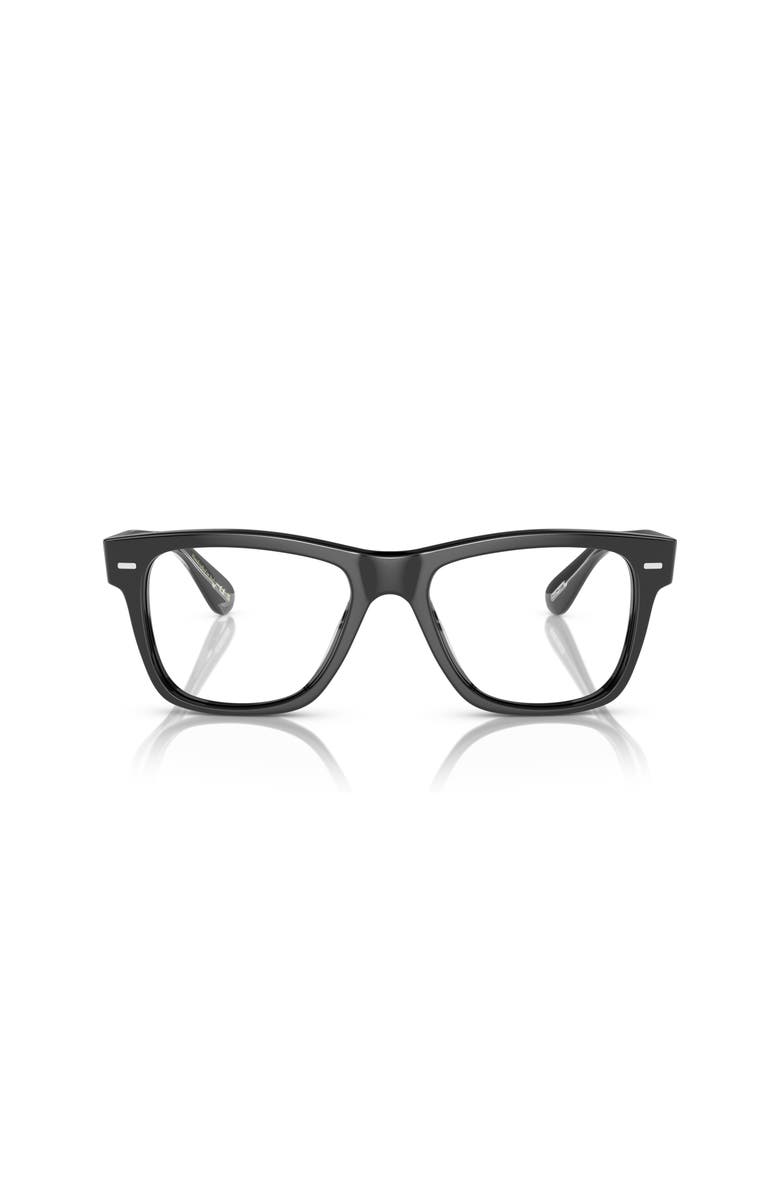 Oliver Peoples 51mm Rectangle optical glasses, Alternate, color, Black