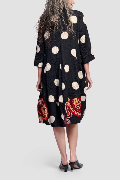 ALEMBIKA ALEMBIKA POLKA DOTS MIXED PRINT SHIRT DRESS