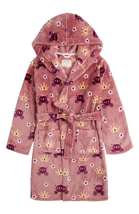 Kids' Princess Print Plush Hooded Robe (Toddler & Little Kid)