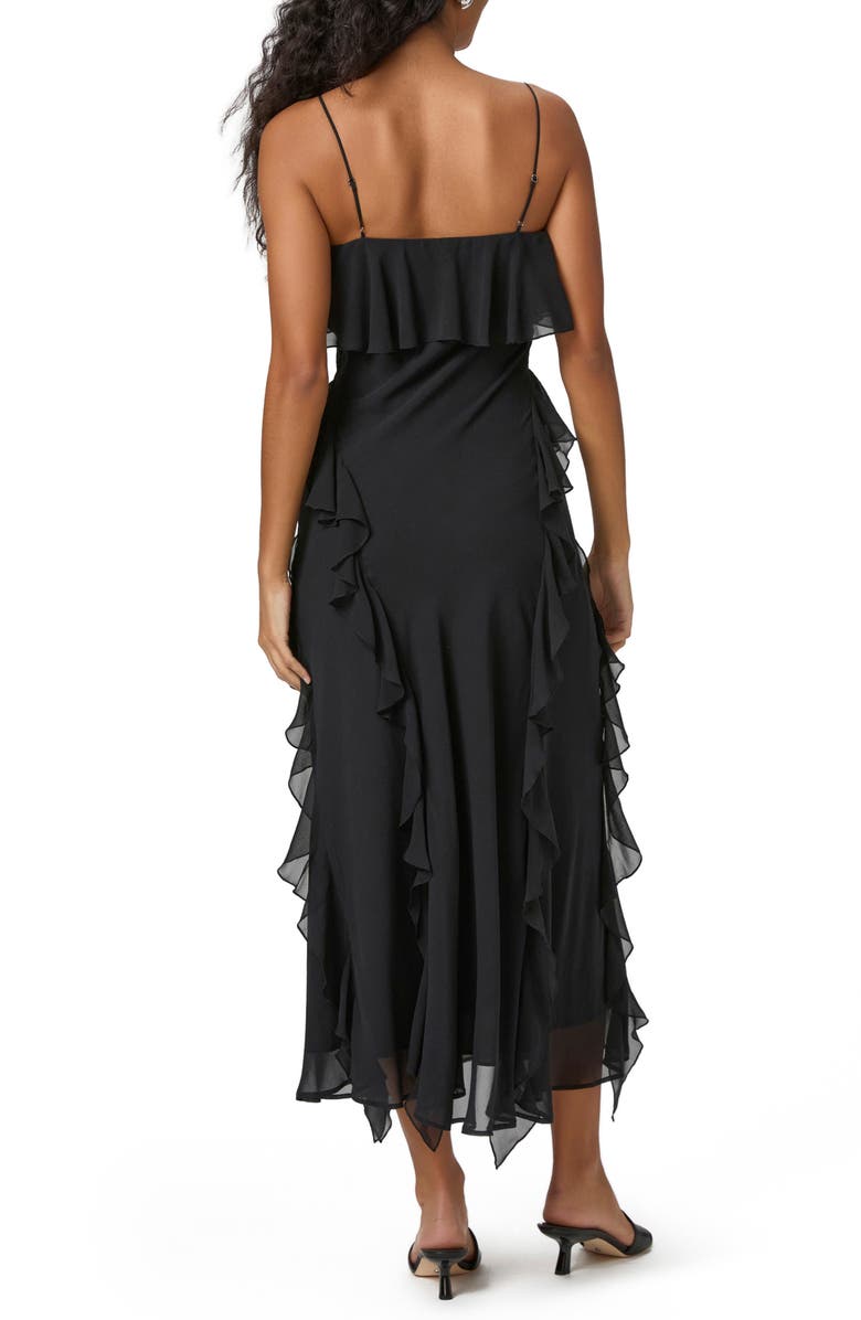 PAIGE Giorgio Ruffle Silk Midi Dress, Alternate, color,