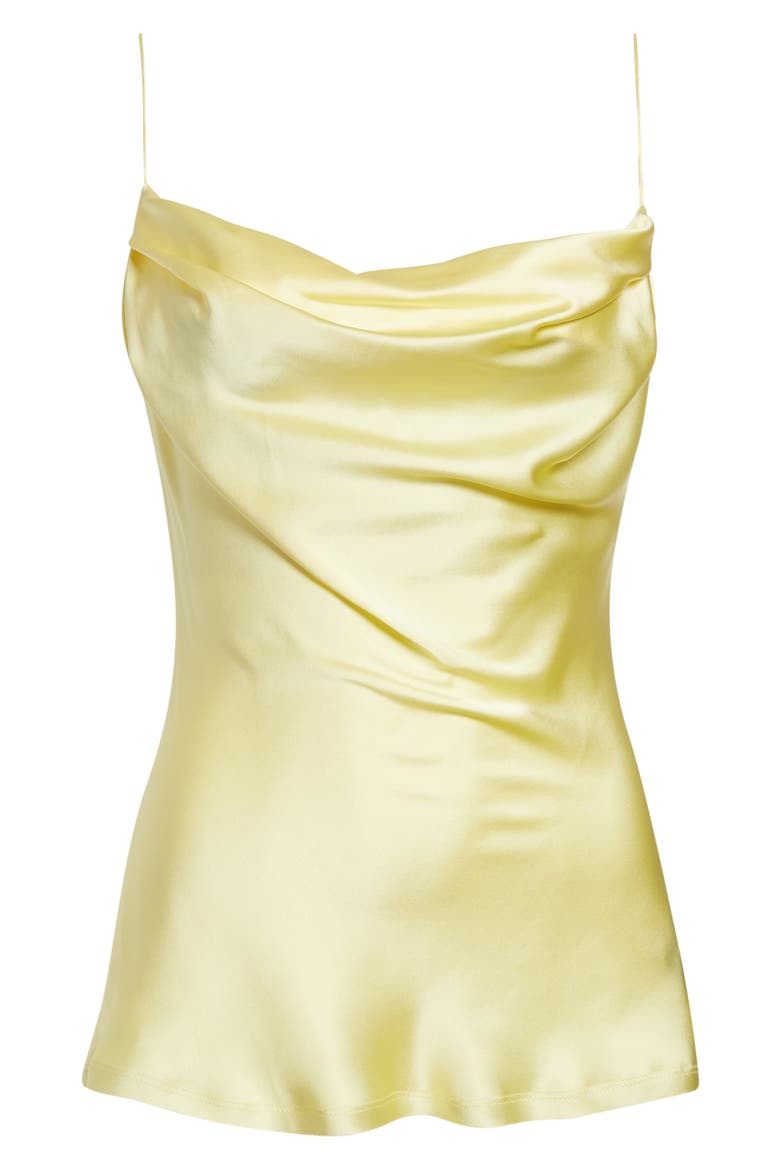 Thin Straps Silk Satin Camisole, Alternate, color, 1GD PALE YELLOW
