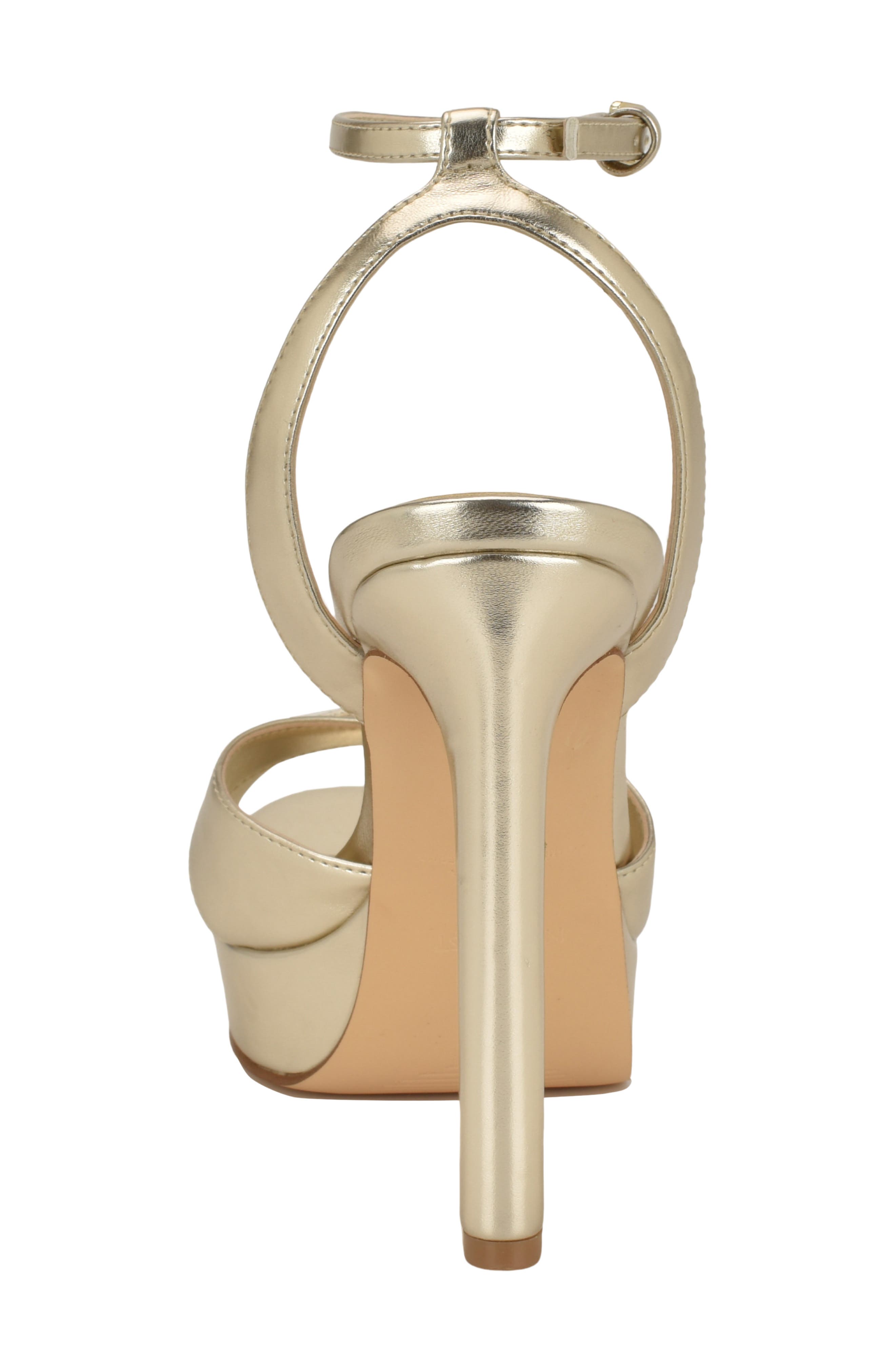 Nine West Wilda Ankle Strap Platform Sandal, Alternate, color, Gold 710
