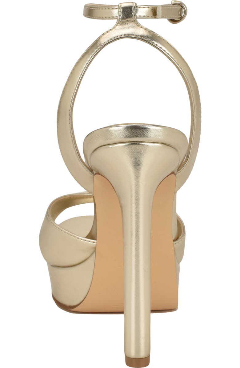 Nine West Wilda Ankle Strap Platform Sandal, Alternate, color, Gold 710