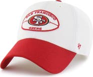 '47 Men's '47 White/Scarlet San Francisco 49ers Pique Patch Clean Up Adjustable Hat