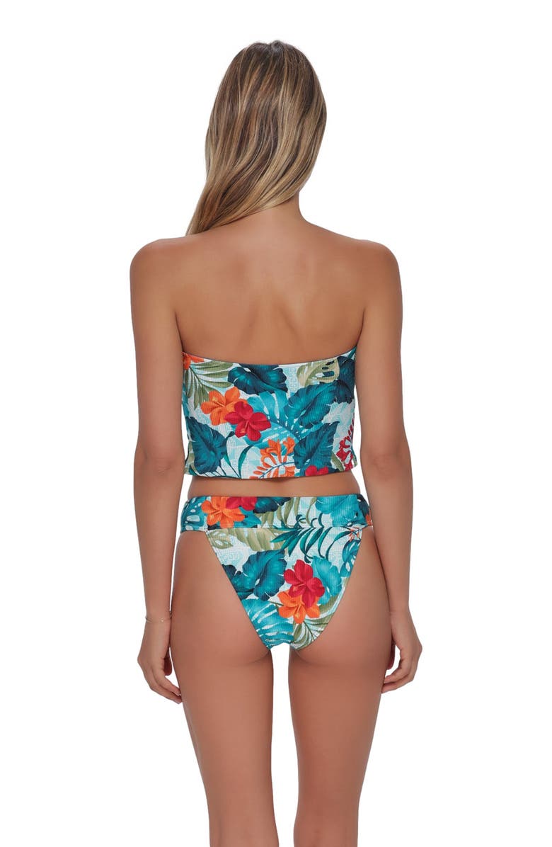 Swim Systems Dolly Crop Top Bikini Swimsuit, Alternate, color, Tiki Tango Rib